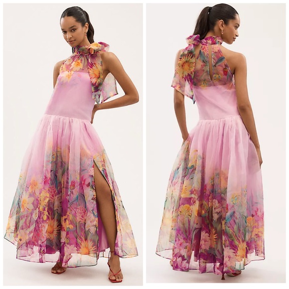 Anthropologie BHLDN Kendall High Neck Scarf Floral Organza Maxi Dress Pink  XL is available for purchase on au PAY Market - Imported Goods Online Store  Co.Ltd. | au PAY Market - Online